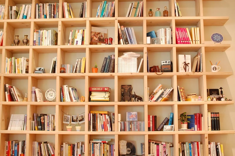 Repurposed ladder bookshelf